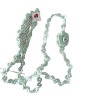 Hand-Crocheted Rose Flower Knit Scarf Necklace Belt