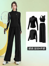 Women's Zip-Up Running Jacket, Long-Sleeve Slimming Quick-Dry Workout Fitness Tennis Wear
