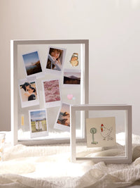 Double-Sided Transparent Photo Frame for Desk Display, DIY Pressed Flower Specimen, Instant Photo Holder