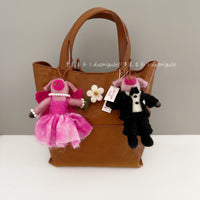 Handmade Felt Pig Keychain Pendant for Bags and Cars