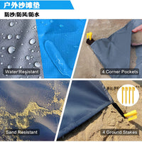 Outdoor Waterproof Foldable Beach Picnic Mat with Stakes