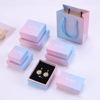 Luxury Gradient Jewelry Gift Box with Sponge Insert for Rings, Earrings, and Necklaces