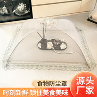 70cm Rectangular Foldable Food Cover Tent with Steel Frame, Encrypted Mesh, Anti-Mosquito, Dustproof for Home Picnic