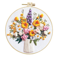 DIY Embroidery Kit with Floral Patterns for Beginners