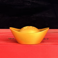 Solid Brass Ingot Replica Ornament for Home and Office Decor