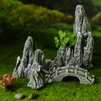 Aquarium Mountain Ornament Fish Tank Decoration Resin Rockery Landscape Creative Planter Micro-Landscape