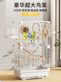 Small Bird Cage for Parrots, Cockatiels, Budgies, Peony, and Sun Conures - Home Use Villa Style