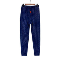Men's Modal Printed Thermal Underwear Leggings Plus Size Elastic Warm Base Layer