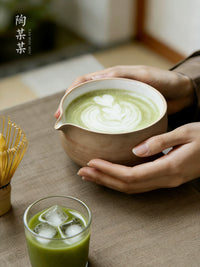 Japanese Ceramic Matcha Bowl for Tea Ceremony and Dessert
