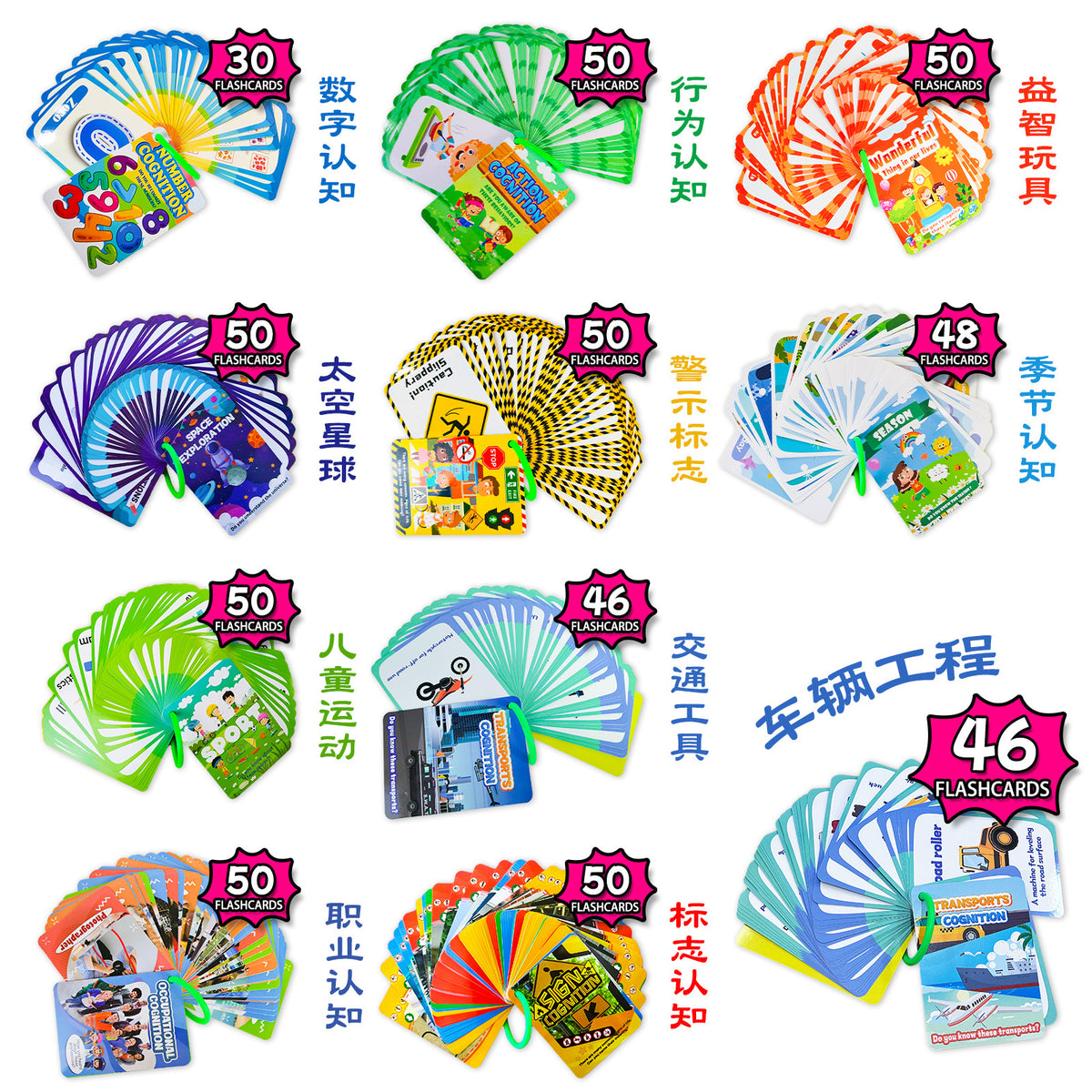 Educational Flashcards for Kids - Early Learning Montessori Toys
