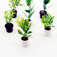 Dollhouse Miniature Nordic Green Plant Potted Tree for OB11 Doll House Furniture Garden Decor