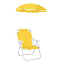 Kids Beach Umbrella with Clamp, Multi-Angle Adjustable Sunshade for Strollers & Chairs