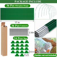 Fiberglass Greenhouse Hoops Kit for Garden Tunnels and Plant Support
