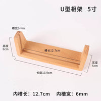 Wooden U-Shaped LED Light Base for Photo Frames and Acrylic Displays