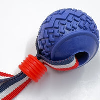 Pet Dog Chew Toy with Elastic Rope for Training and Teeth Cleaning - Bone or Tire Shape