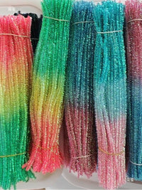 Glitter Gradient Chenille Stems for Kids' DIY Crafts and Flower Bouquets