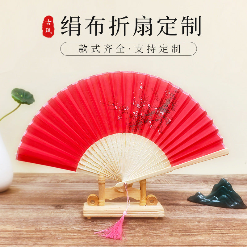 Chinese Style Bamboo Folding Fan for Dance and Decoration