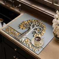 3D Embossed Diatomaceous Earth Absorbent Mat for Kitchen & Coffee Machine