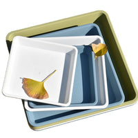 Square Thickened Plant Pot Saucer Durable Resin Leak-Proof Tray for Indoor Outdoor Use