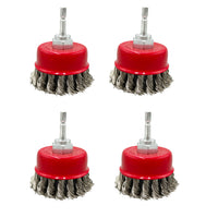 Wire Brush Wheel Set for Drill, Rust Removal and Polishing, Abrasive Brushes with Shank