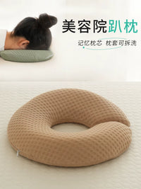 Memory Foam Massage Table Face Cradle Pillow with Removable Washable Cover for Beauty Salons