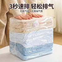 Nubabi Vacuum Storage Bag for Clothes & Quilts, No Pump Needed, Press-to-Vent System, for Travel, Dorm, Moving, Down Jackets