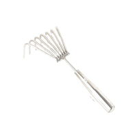 Stainless Steel Clamming Rake with Wooden Handle for Beachcombing and Gardening
