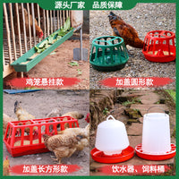 Covered Chicken Feeder Automatic Dispenser Anti-Spill Design for Enhanced Feed Utilization Poultry Farming