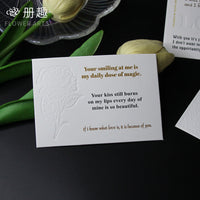 Embossed Ins Style Flower Bouquet Card, Floral Gift Card for Florist DIY Supplies
