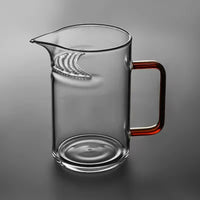 Borosilicate Glass Tea Infuser Cup with Integrated Filter and Handle