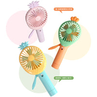 Cartoon Manual Press Mini Fan Portable Fruit Spray Handheld Fan