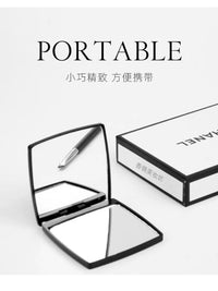 Portable Double-Sided Flip Makeup Mirror with Logo