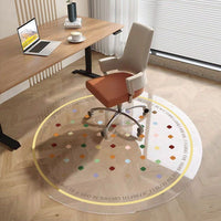Round Transparent PVC Floor Mat for Desk Chair, Washable Floor Protector
