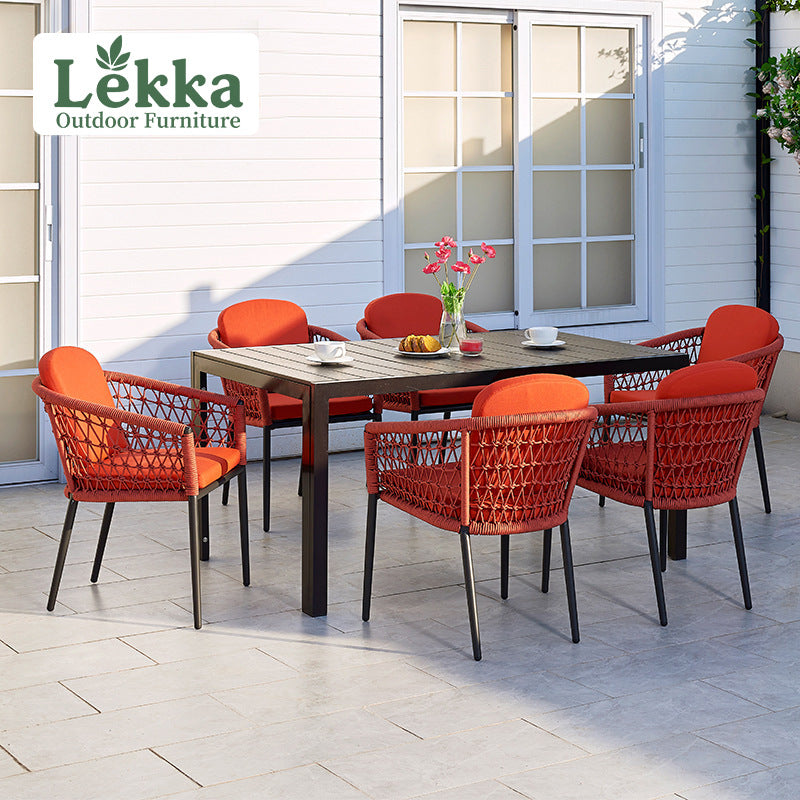 Rattan Wicker Outdoor Dining Set with Table and Chairs for Patio Garden Balcony