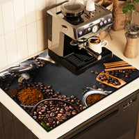 American Style Diatomaceous Earth Coffee Machine Mat Kitchen Countertop Absorbent Quick Dry Drain Mat Bar Mat