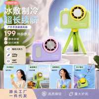 Portable Neck Fan with Cooling Plate, Handheld & Desktop Mini Fan, USB Rechargeable