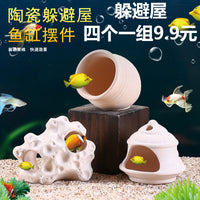 Aquarium Ceramic Breeding Cave and Shelter for Cichlids and Small Fish