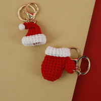 Handmade Knitted Christmas Ornament Keychain