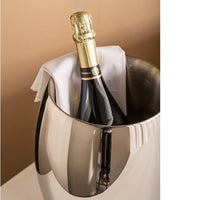 304 Stainless Steel Double-Walled Insulated Champagne and Wine Ice Bucket for Parties and Bars
