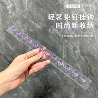 Acrylic Wall-Mounted Jewelry Organizer with Hooks for Necklaces and Bracelets