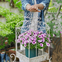 Balcony Flower Stand Birdcage Iron Art Succulent Plant Rack Indoor Outdoor Living Room Multi-tier Storage Shelf