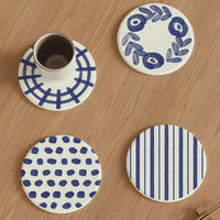 Japanese Diatomaceous Earth Coasters for Drinks, Absorbent and Quick-Drying Tabletop Heat Insulation Mats