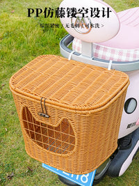 Electric Scooter Rear Basket with Lid for Pets and Storage