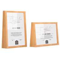Acrylic Patent Certificate Display Frame with Wooden Base for Awards and Diplomas, A4 Crystal Authorization Photo Frame