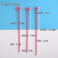 Colorful Silicone Cable Ties for DIY Keychains, Bag Charms, and Cable Management