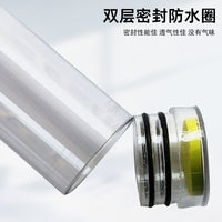 Acrylic Fishing Float Tube with Cloth Bag - Transparent, Thickened, Large Capacity