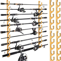 Wooden Wall-Mounted Hat Rack for Baseball Caps and Clothes, 5-Tier Storage Organizer