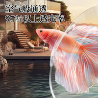 Creative Desktop Mini Fish Tank High Transparency Glass-Look Goldfish Bowl for Living Room Decoration