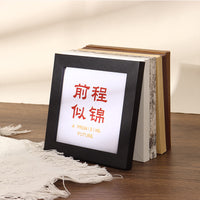 Square Wooden Photo Frame for Desktop Display, 4-inch Inner Diameter