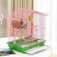 Small Bird Cage for Parakeets, Peonies, and Pearl Birds, Deluxe Villa Style